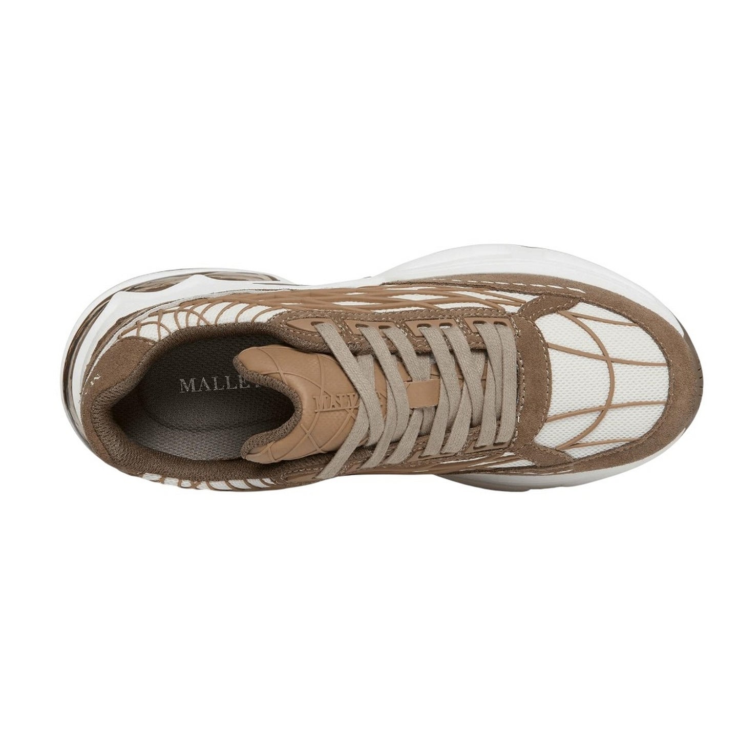 Brown - Side - Mallet Womens-Ladies Neptune Leather Trainers