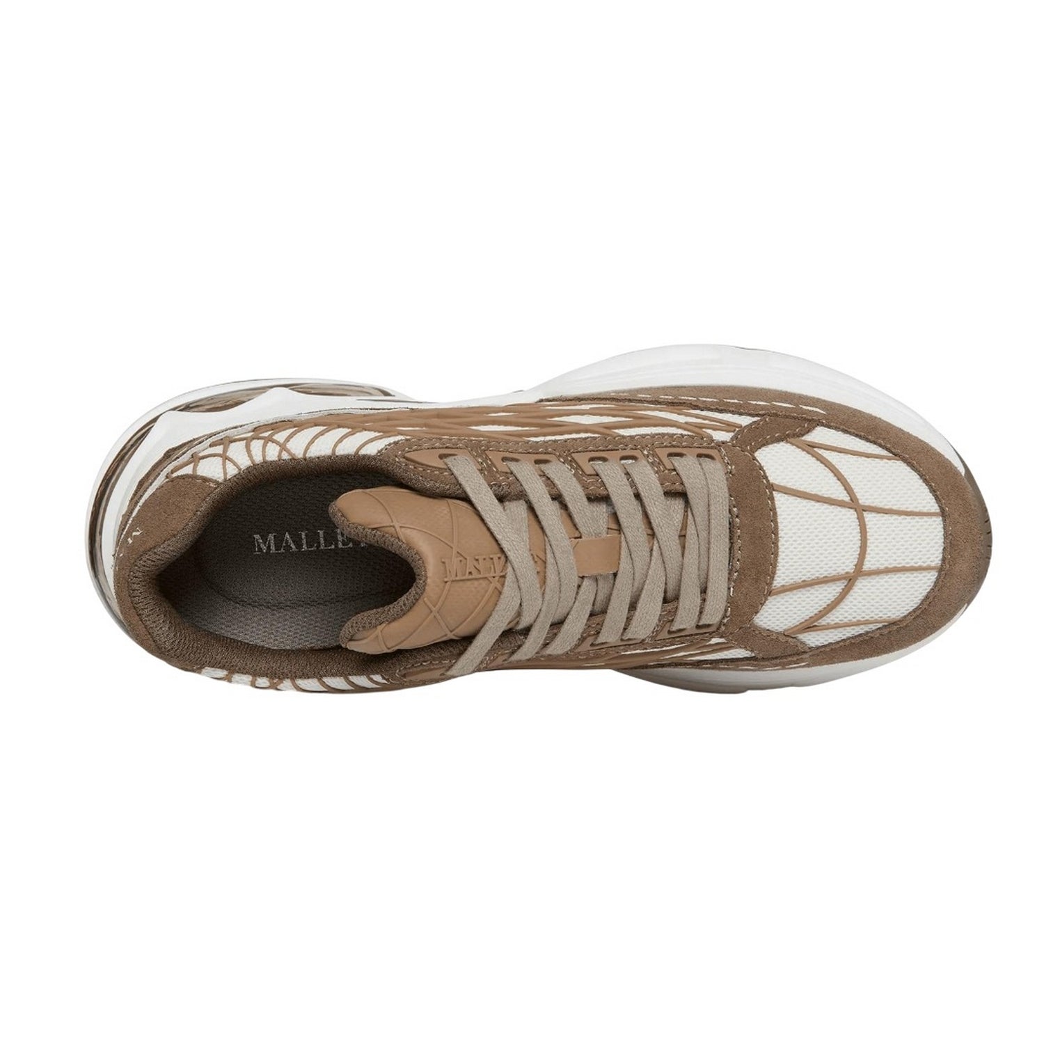 Brown - Side - Mallet Womens-Ladies Neptune Leather Trainers