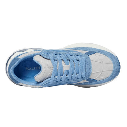 Blue - Side - Mallet Womens-Ladies Neptune Leather Trainers