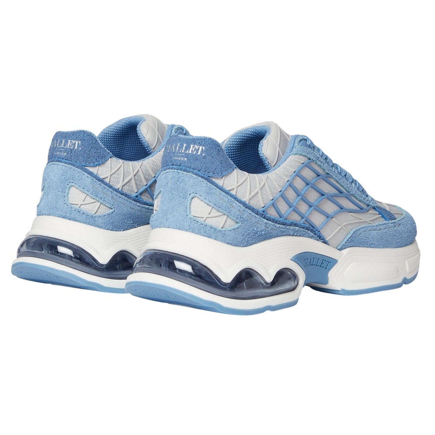 Blue - Back - Mallet Womens-Ladies Neptune Leather Trainers