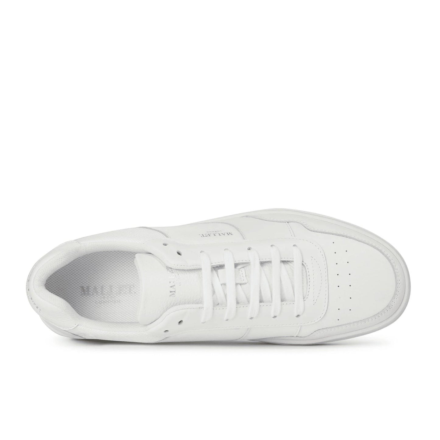 White - Side - Mallet Mens Bennet Leather Trainers