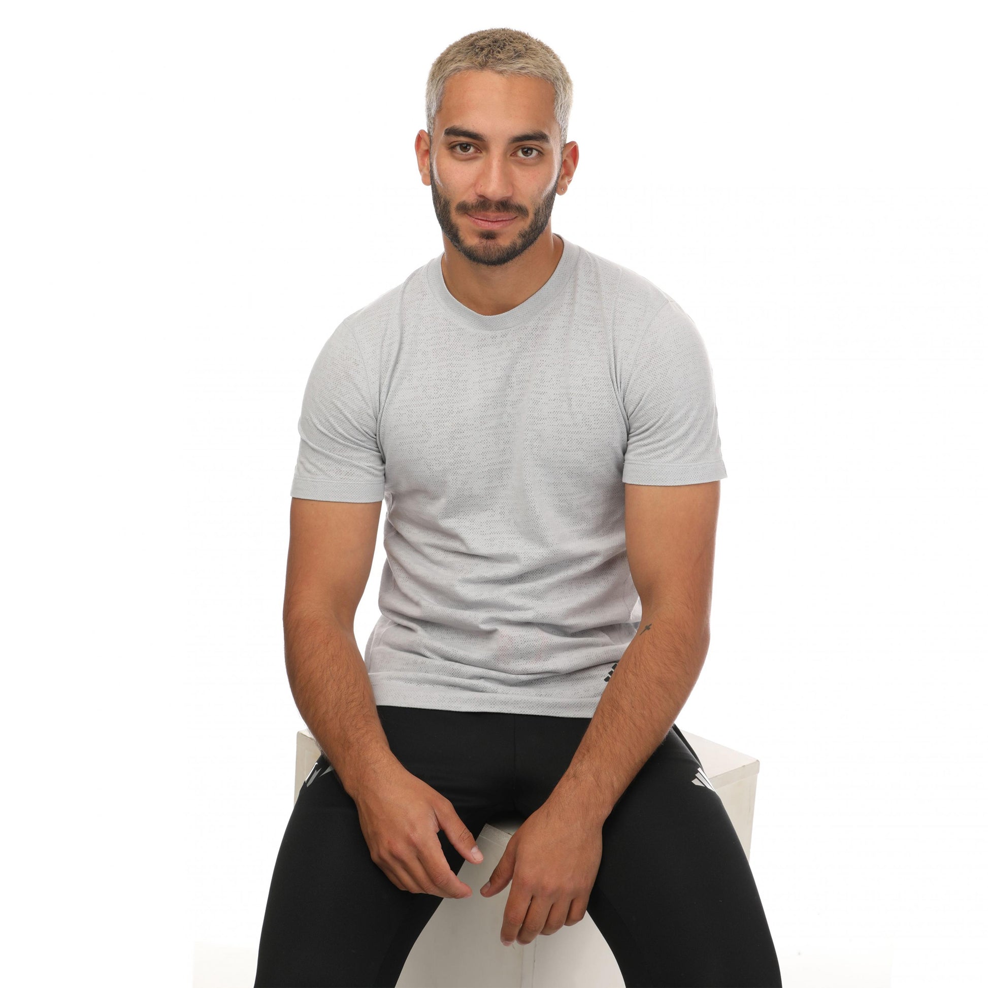 Grey - Lifestyle - Adidas Mens Yoga T-Shirt