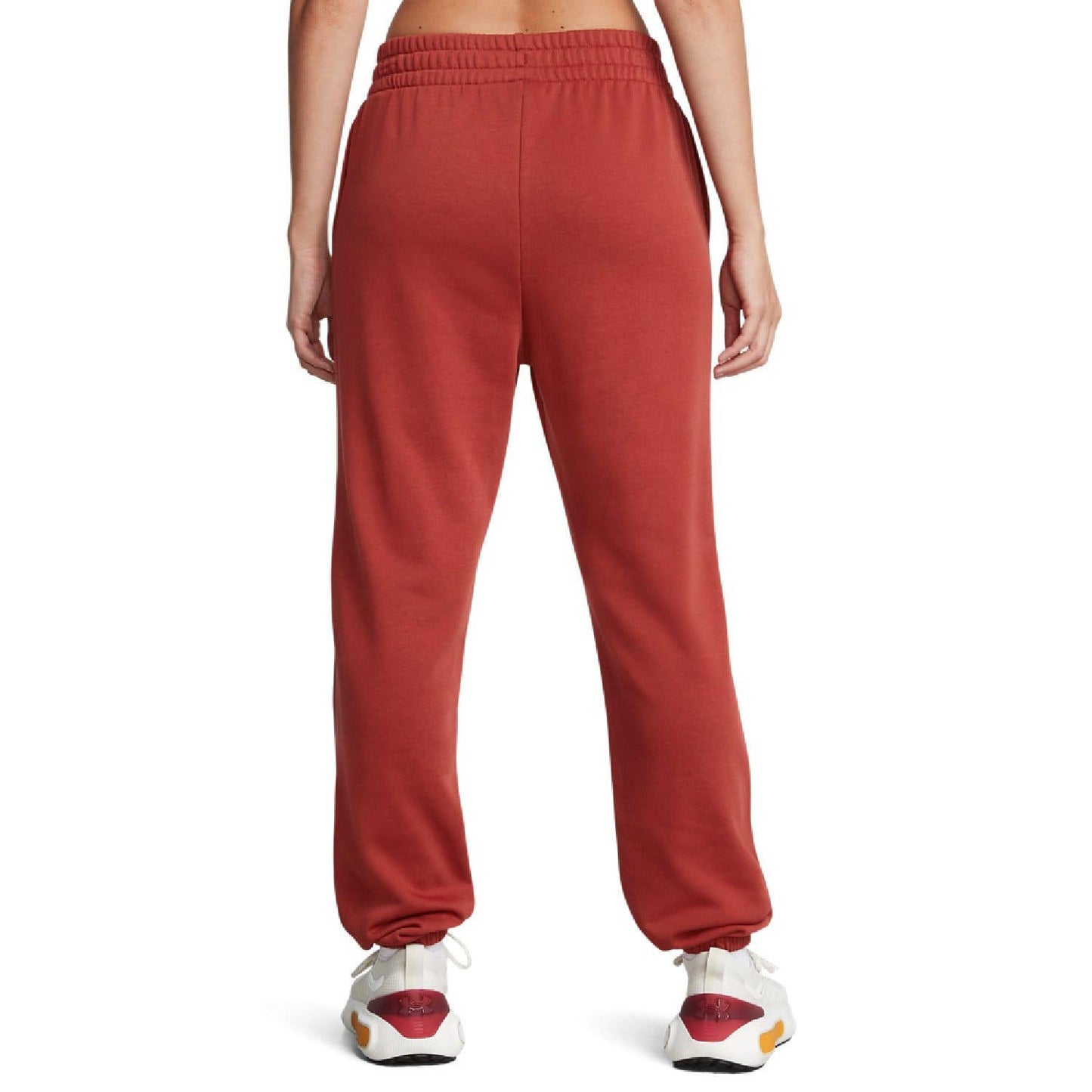 Orange - Back - Under Armour Womens-Ladies Rival Terry Jogging Bottoms
