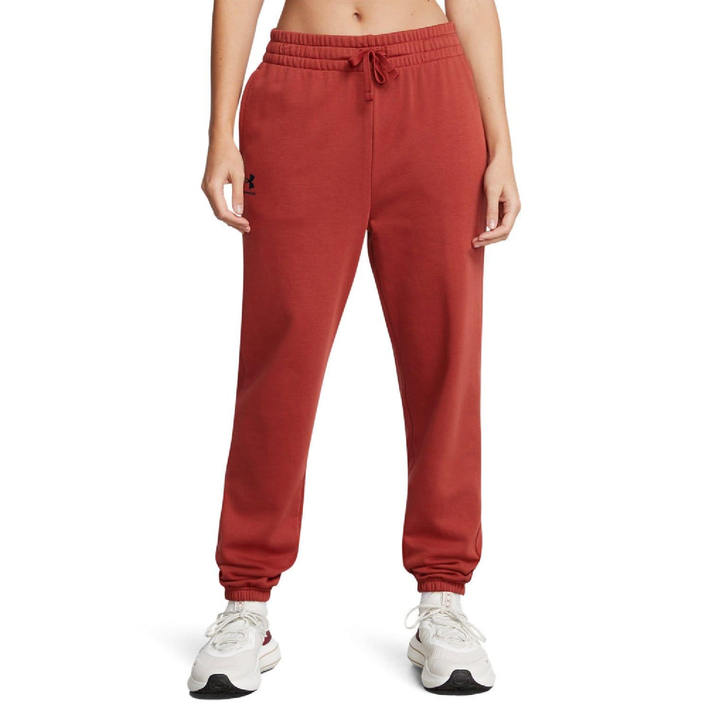 Orange - Front - Under Armour Womens-Ladies Rival Terry Jogging Bottoms