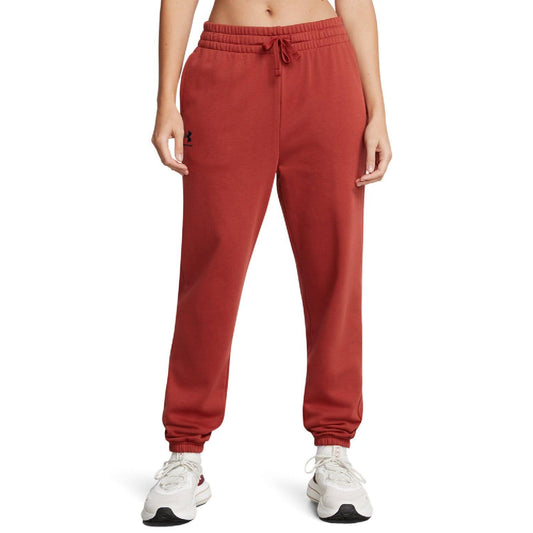 Orange - Front - Under Armour Womens-Ladies Rival Terry Jogging Bottoms