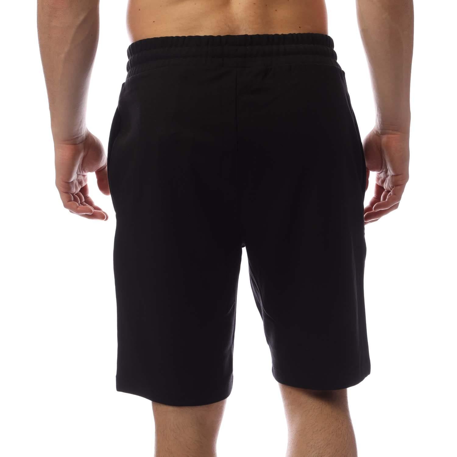 Black - Back - Lyle & Scott Mens Fleece Sports Shorts