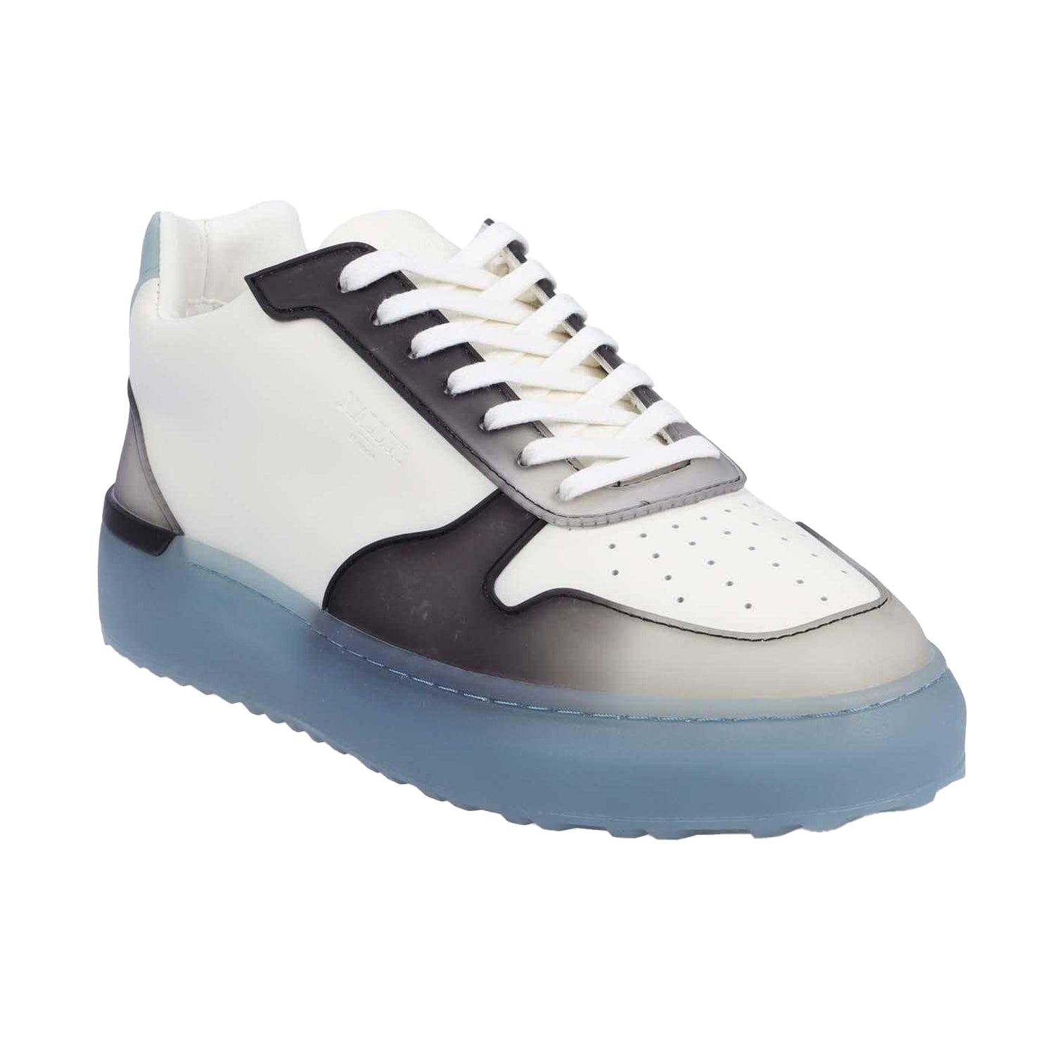 Black - Front - Mallet Mens Hoxton 2.0 Leather Trainers