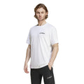 White - Side - Adidas Mens Terrex Mountain Graphic T-Shirt
