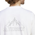 White - Close up - Adidas Mens Terrex Mountain Graphic T-Shirt