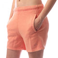 Peach - Back - Adidas Womens-Ladies Washed Plain Shorts