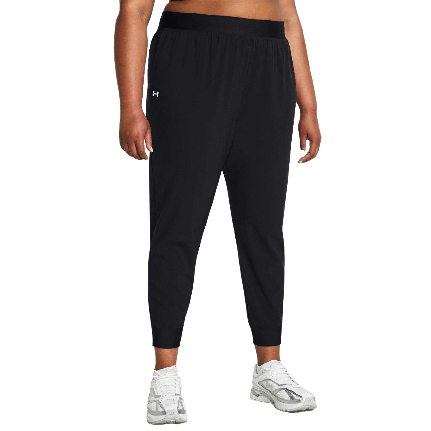 Black - Lifestyle - Under Armour Womens-Ladies Rival Woven High Rise Jogging Bottoms