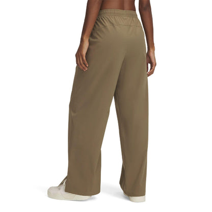 Brown - Back - Under Armour Womens-Ladies Rival Wide Leg Jogging Bottoms