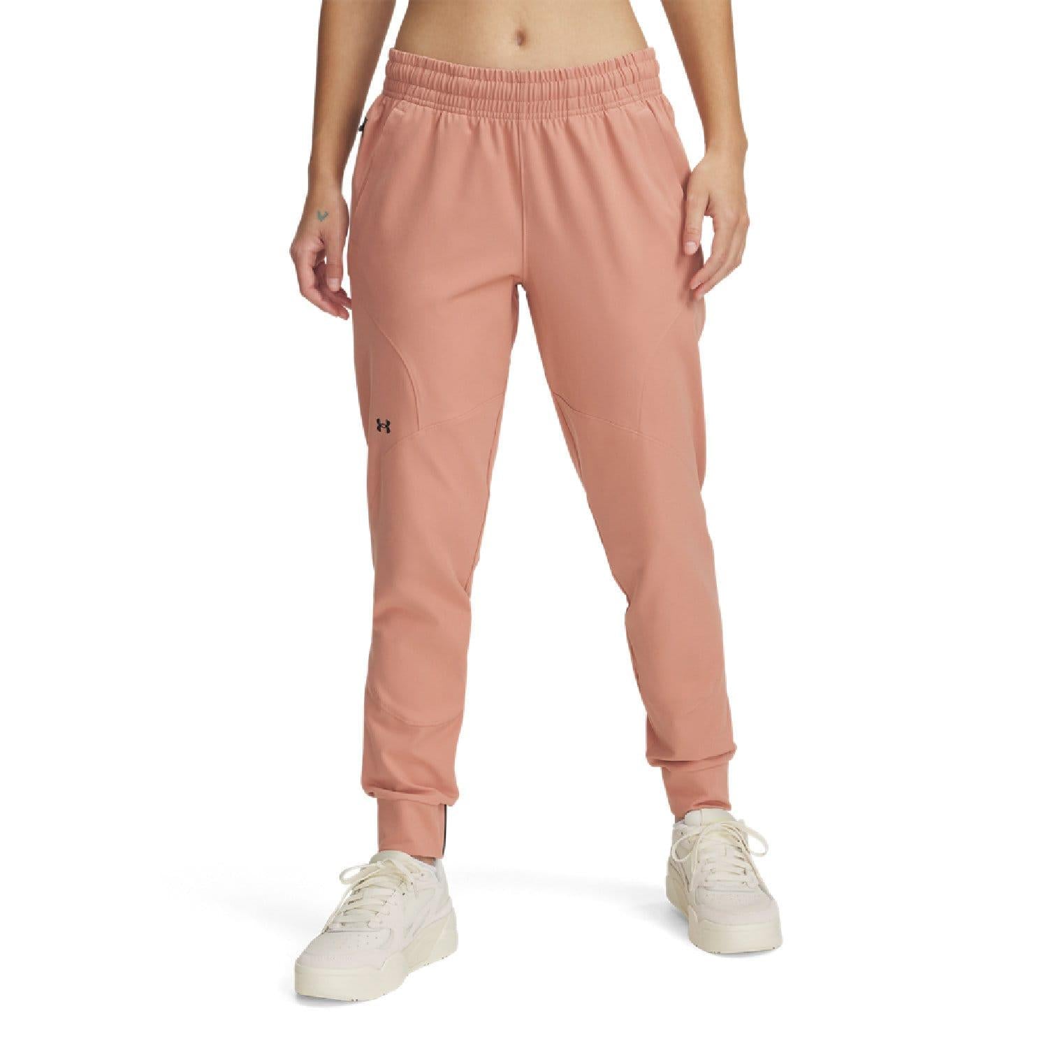 Pink - Front - Under Armour Womens-Ladies Unstoppable Jogging Bottoms