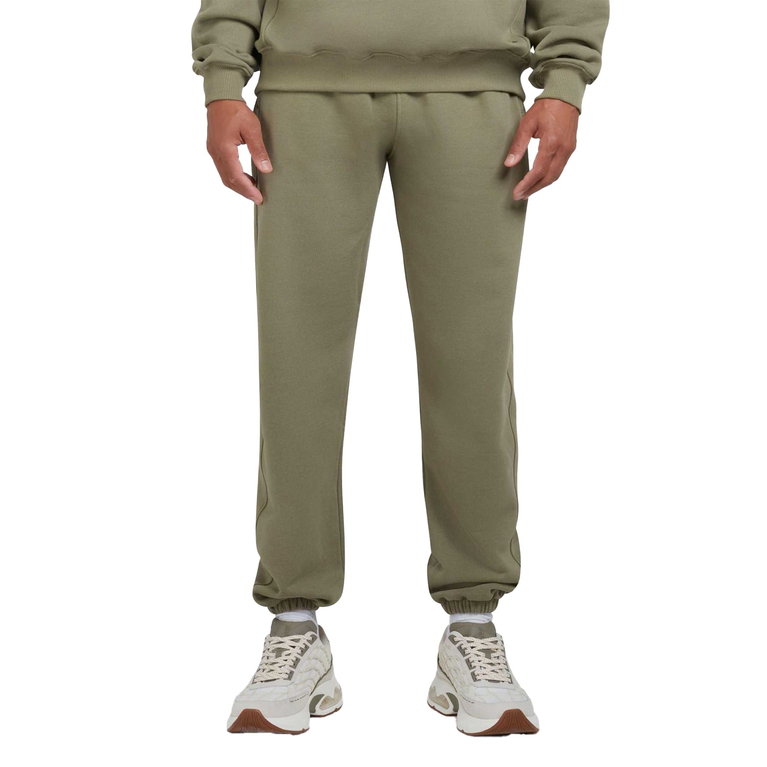 Green - Side - Mallet Mens Loop Back Jogging Bottoms