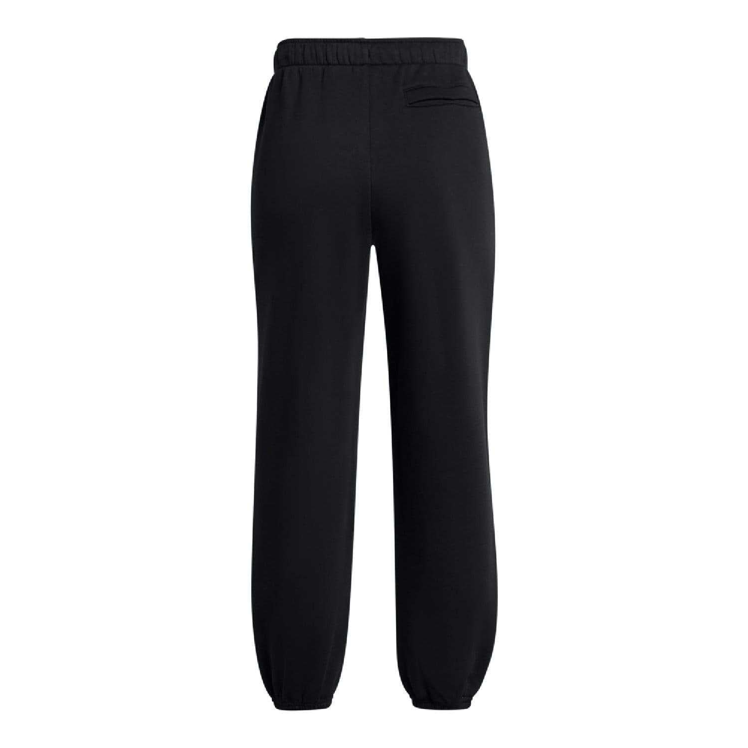 Black - Back - Under Armour Womens-Ladies Wordmarks Fleece Icon Oversized Jogging Bottoms