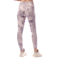 White-Pink - Back - Adidas Womens-Ladies Train Essentials Tie Dye Flower All-Over Print Leggings