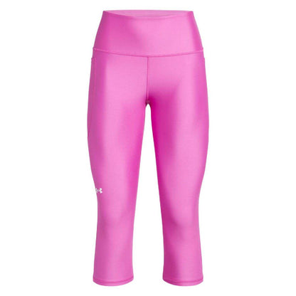 Purple - Front - Under Armour Womens-Ladies Capris Tech High Rise Leggings