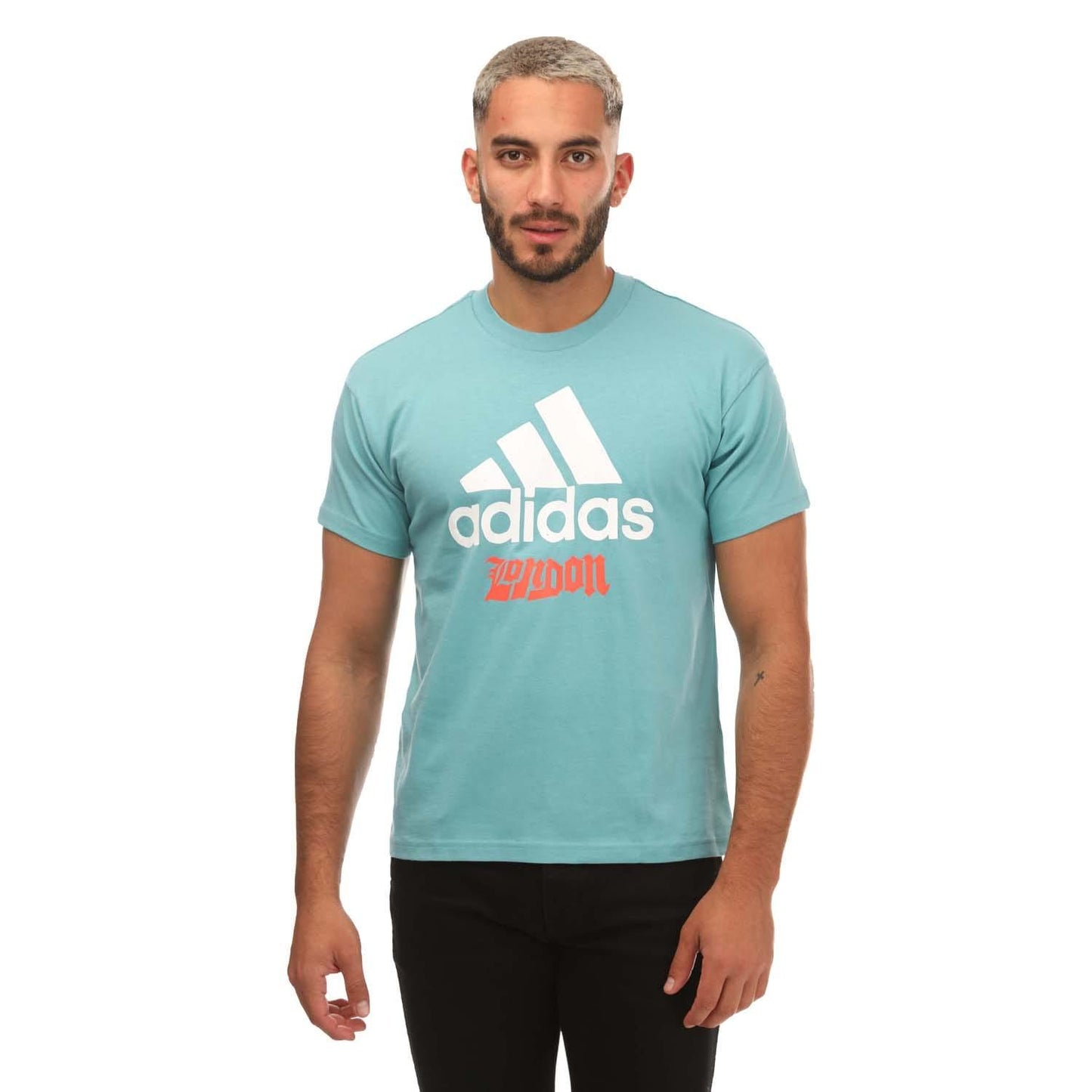 Blue - Front - Adidas Mens Graphic T-Shirt