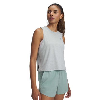 Green - Front - Under Armour Womens-Ladies Vanish Energy Cropped Tank Top