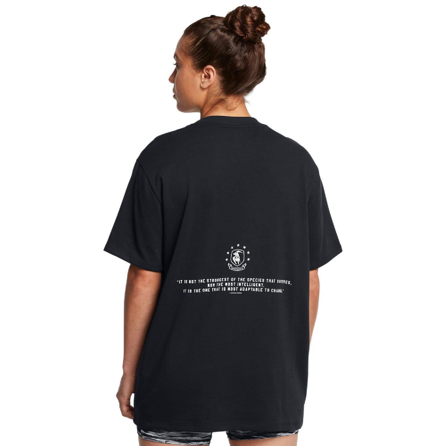 Black - Back - Under Armour Womens-Ladies Project Rock T-Shirt