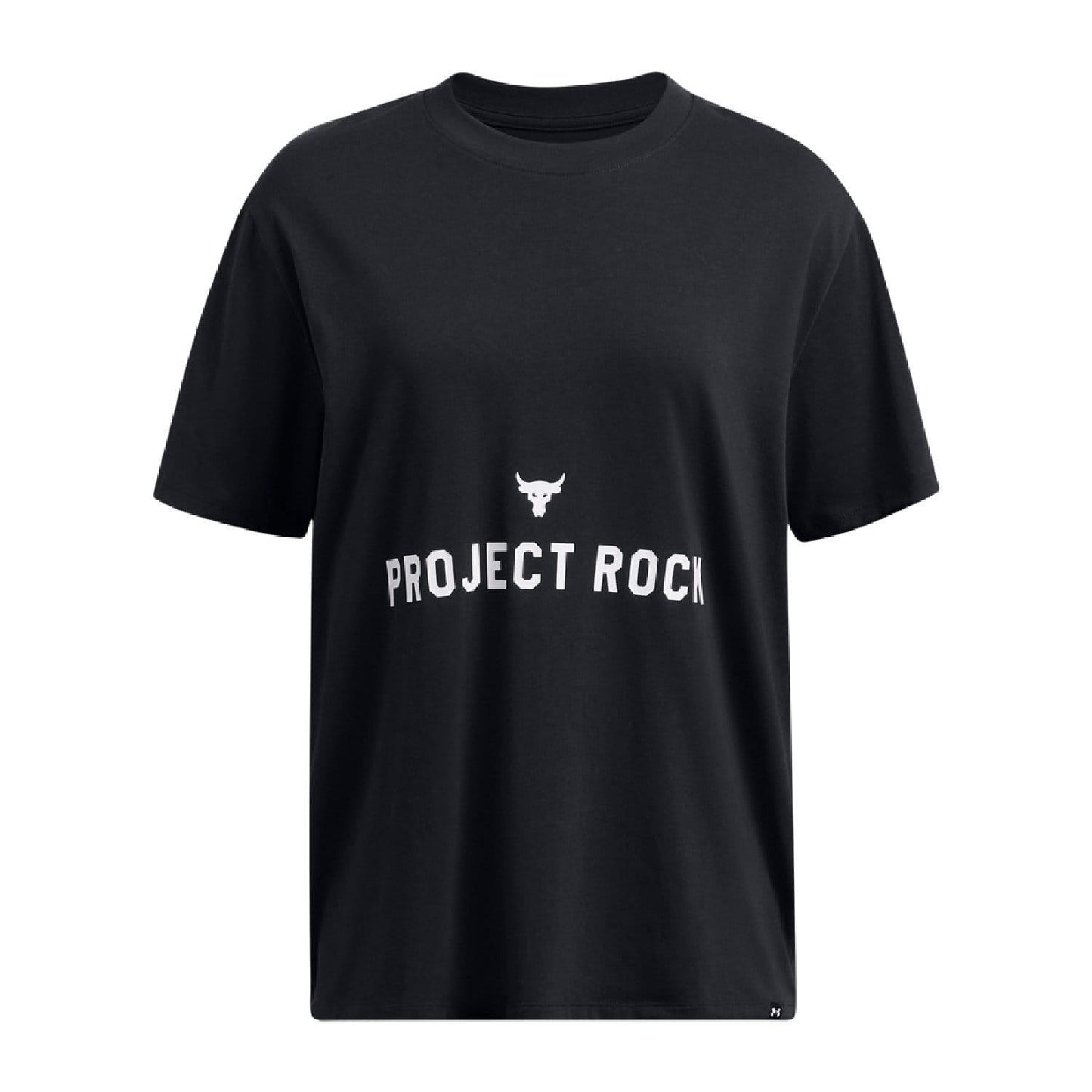 Black - Side - Under Armour Womens-Ladies Project Rock T-Shirt