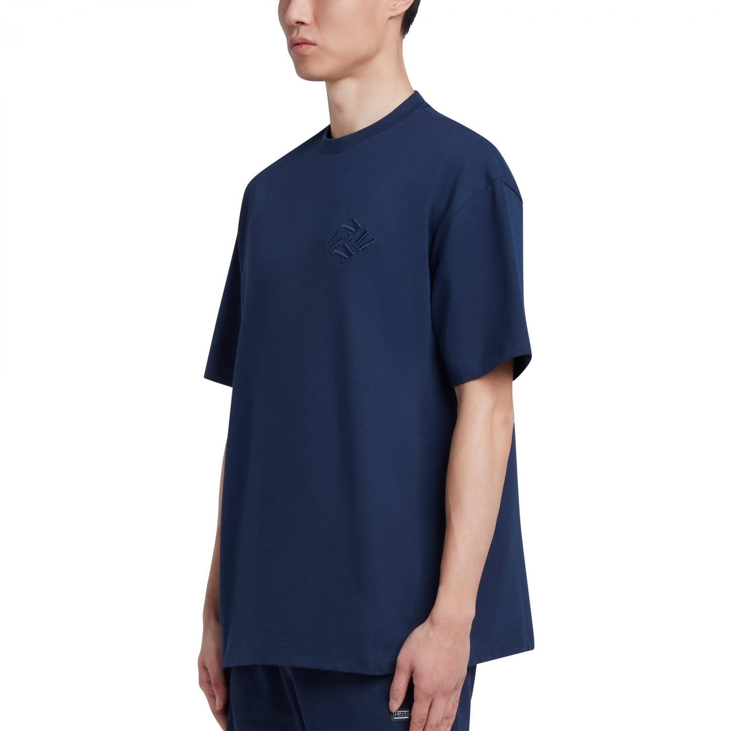 Navy - Back - Mallet Mens 4M Oversized T-Shirt