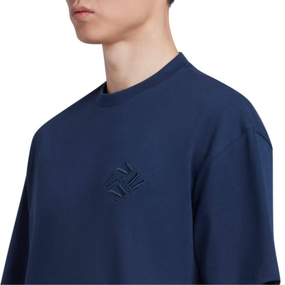 Navy - Side - Mallet Mens 4M Oversized T-Shirt