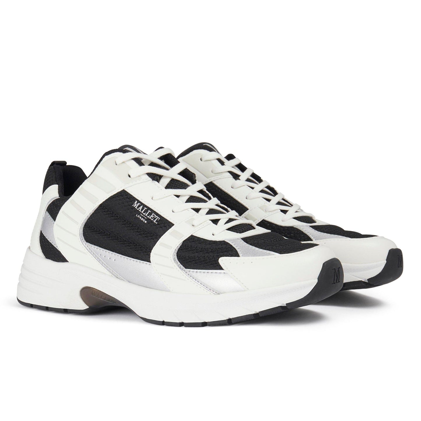White - Back - Mallet Mens Holloway Trainers