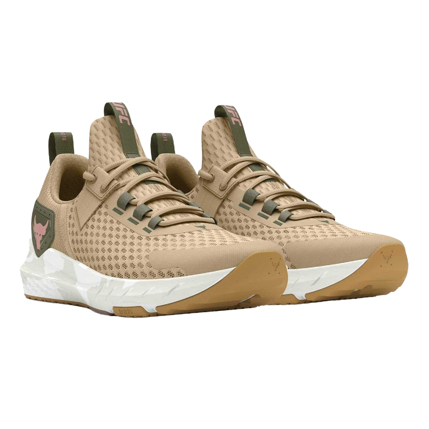 Brown - Pack Shot - Under Armour Womens-Ladies Project Rock BSR Trainers