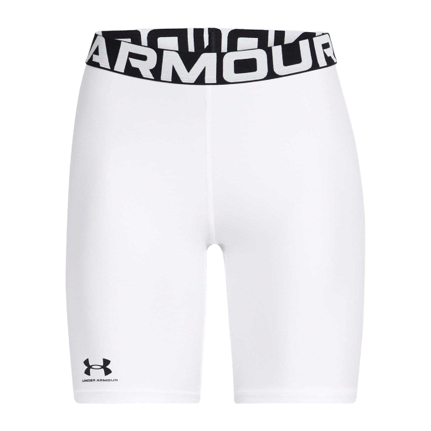 White - Front - Under Armour Womens-Ladies HeatGear Shorts