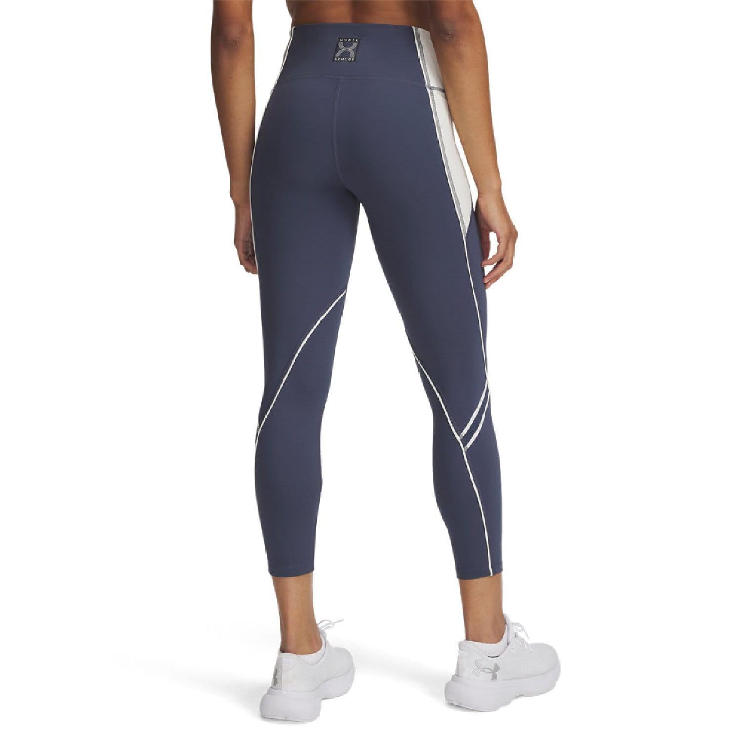 Grey - Back - Under Armour Womens-Ladies Run 96 Leggings