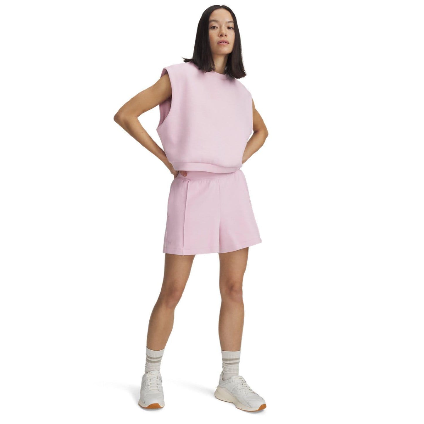 Pink - Lifestyle - Under Armour Womens-Ladies Unstoppable Fleece Shorts