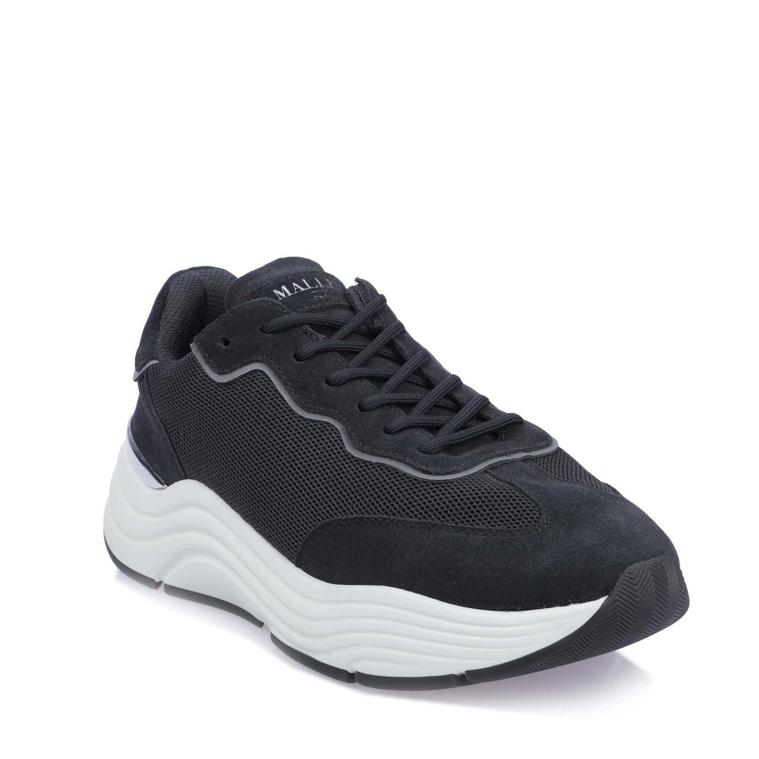 Grey - Back - Mallet Womens-Ladies Packington Leather Trainers