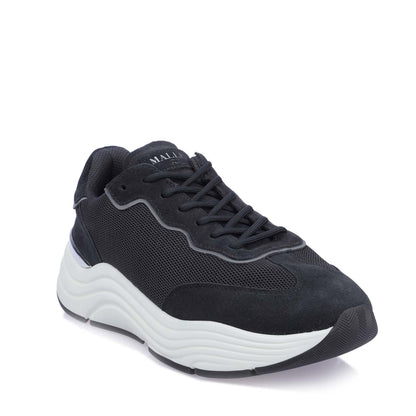 Grey - Back - Mallet Womens-Ladies Packington Leather Trainers