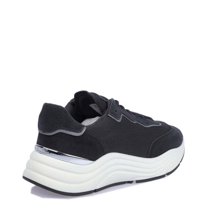 Grey - Side - Mallet Womens-Ladies Packington Leather Trainers