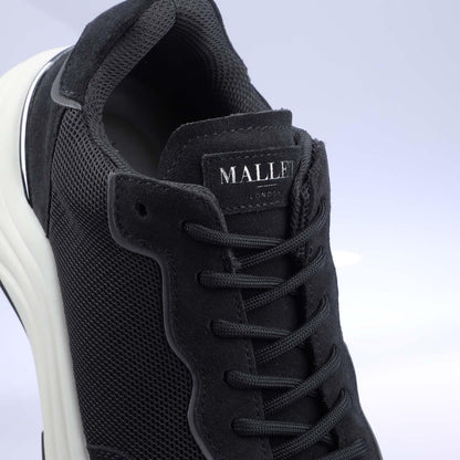 Grey - Pack Shot - Mallet Womens-Ladies Packington Leather Trainers