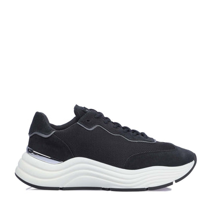 Grey - Front - Mallet Womens-Ladies Packington Leather Trainers