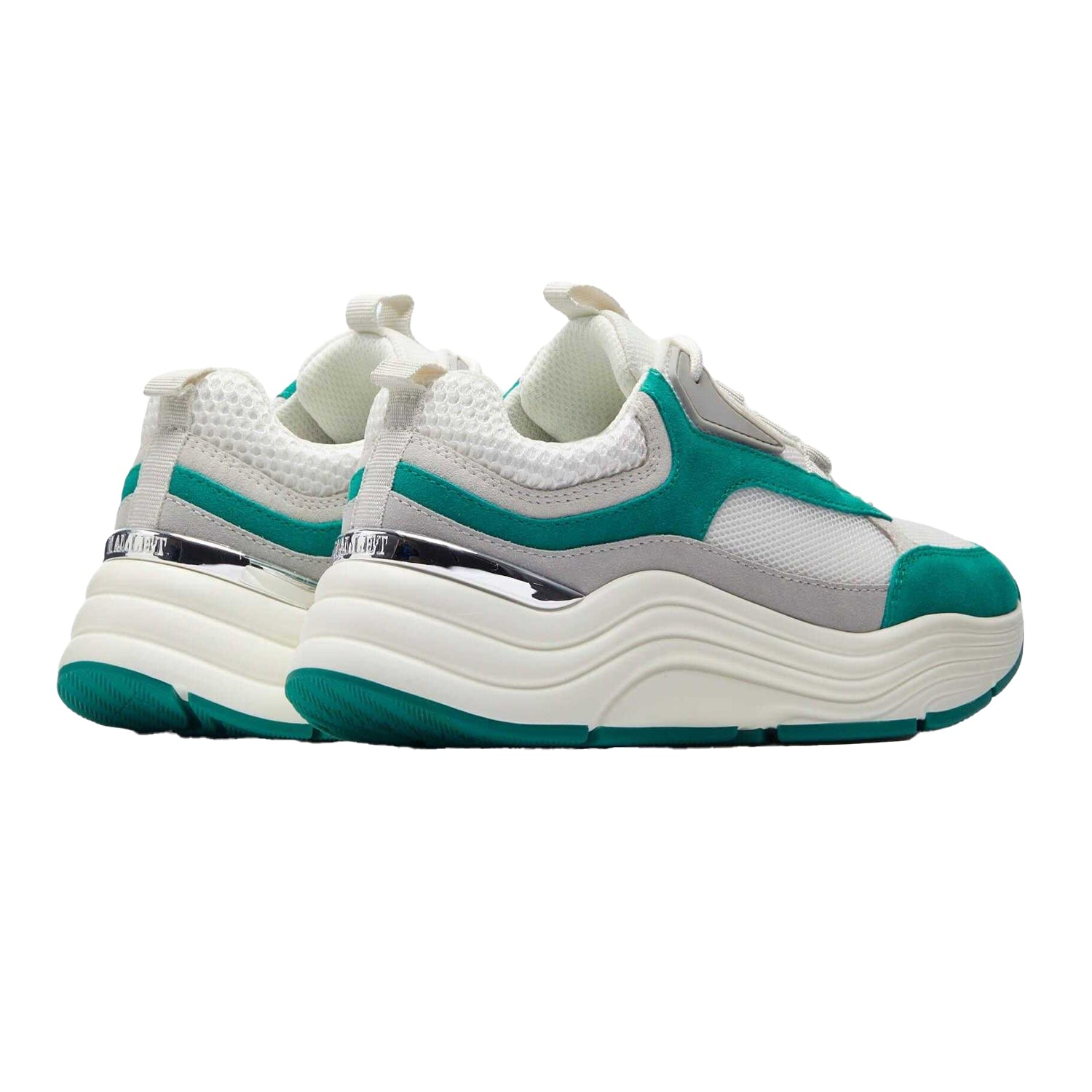 Green - Back - Mallet Womens-Ladies Cyrus Suede Trainers