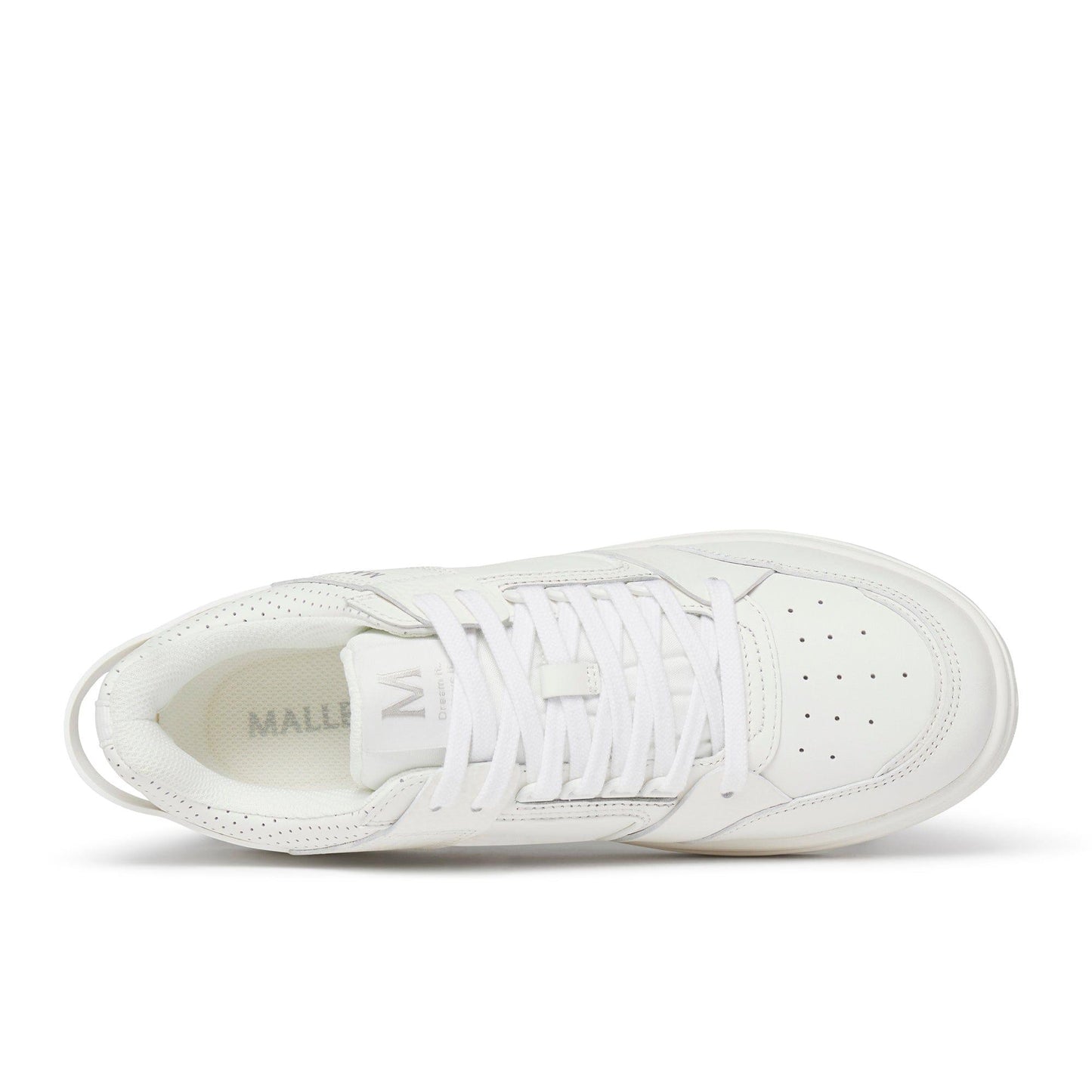 White - Back - Mallet Mens Compton Leather Trainers