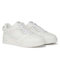White - Front - Mallet Mens Compton Leather Trainers