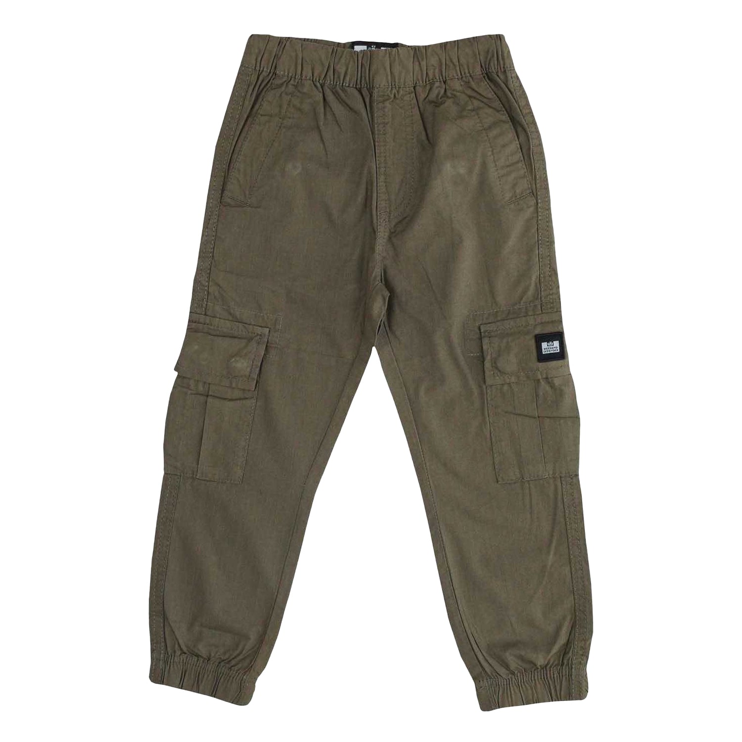 Khaki - Front - Weekend Offender Childrens-Kids Ontario Cargo Trousers
