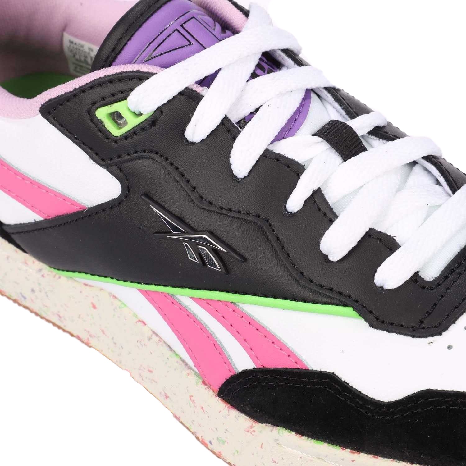 Black-Pink - Close up - Reebok Mens BB 4000 II Leather Trainers