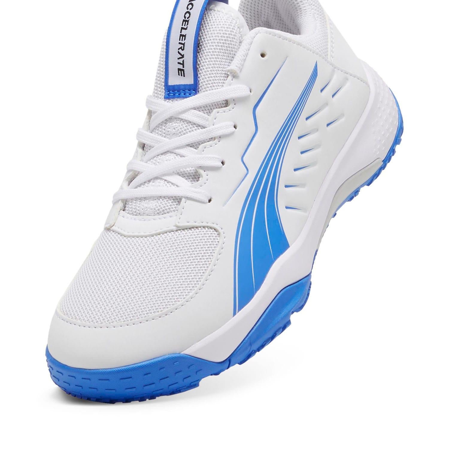 White - Close up - Puma Childrens-Kids Accelerate Trainers