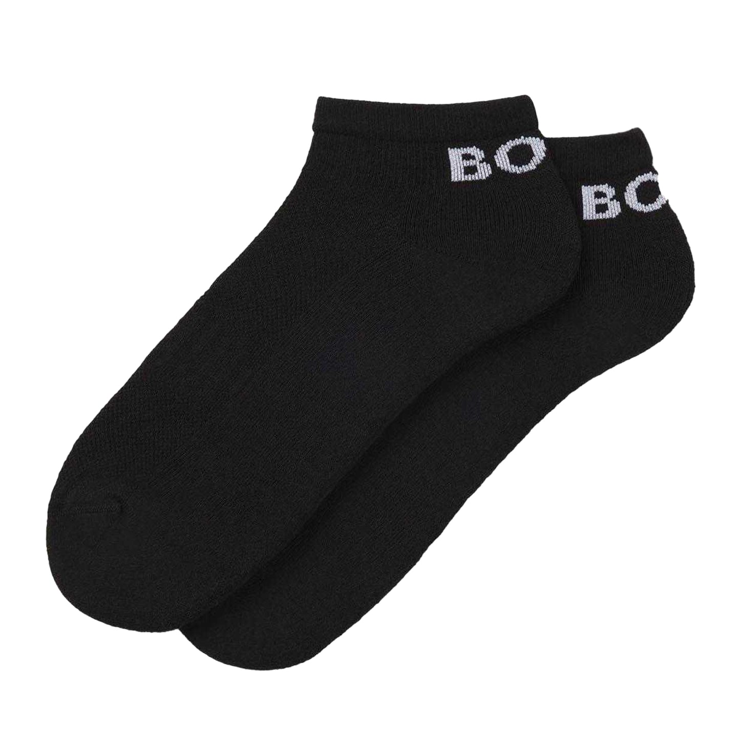 Black - Back - Boss Unisex Adult Ankle Socks (Pack of 2)