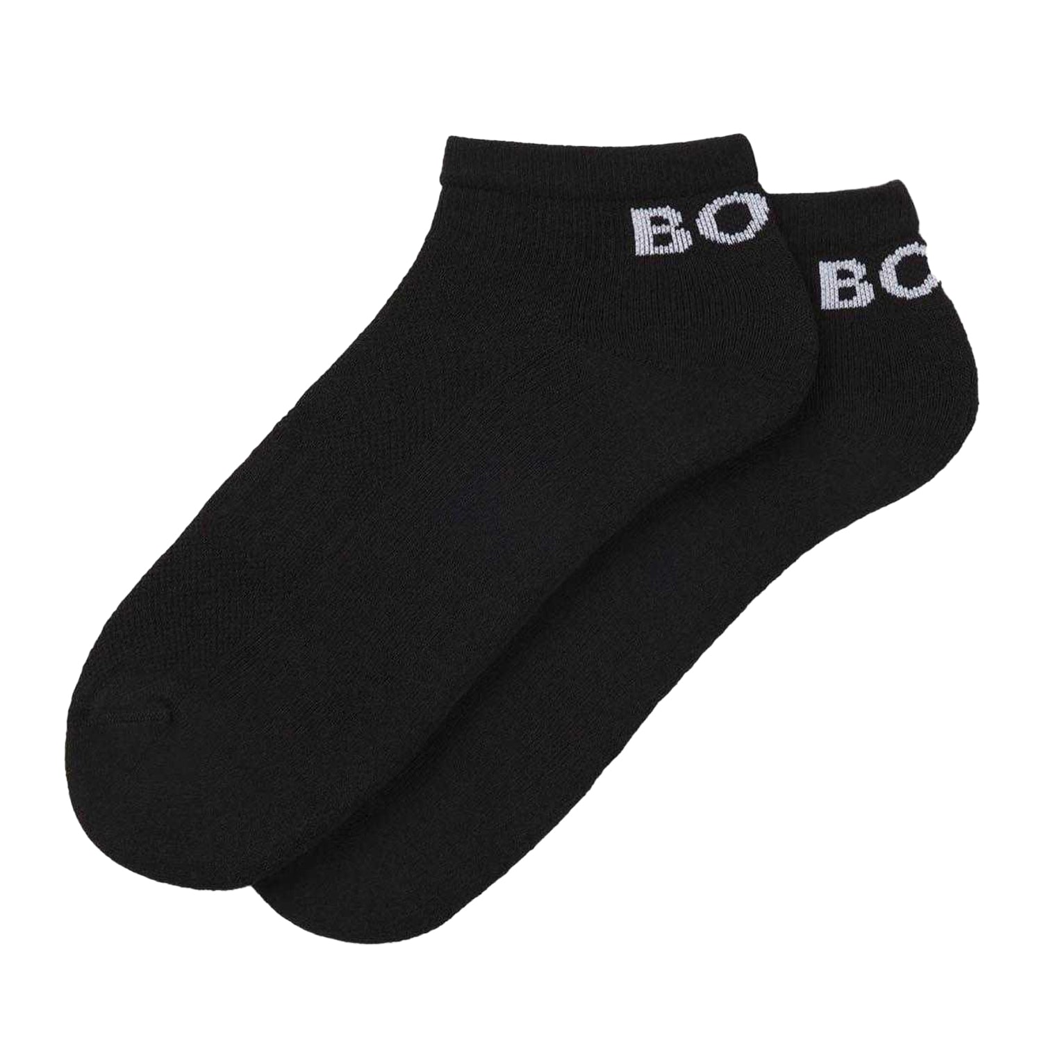 Black - Back - Boss Unisex Adult Ankle Socks (Pack of 2)