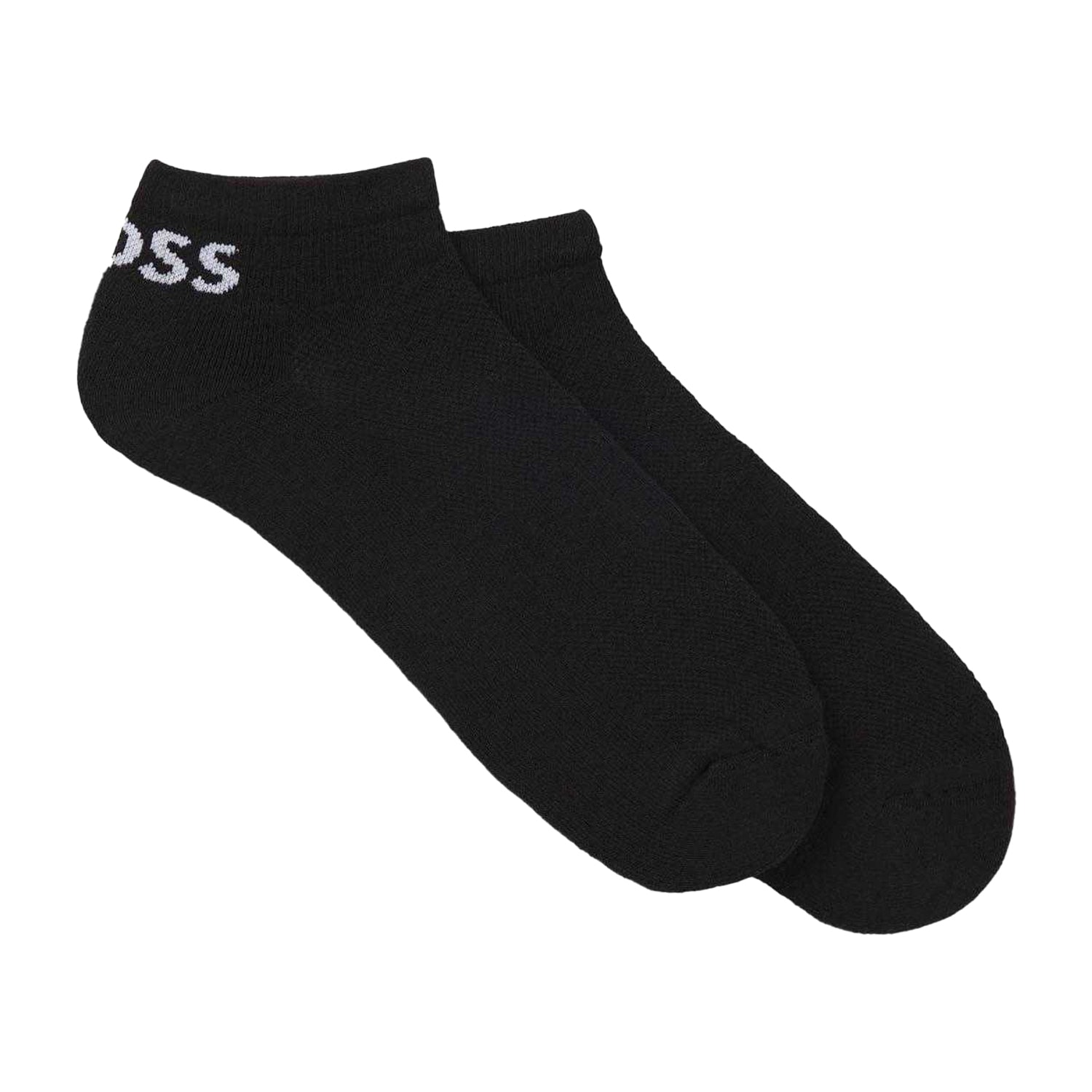 Black - Front - Boss Unisex Adult Ankle Socks (Pack of 2)