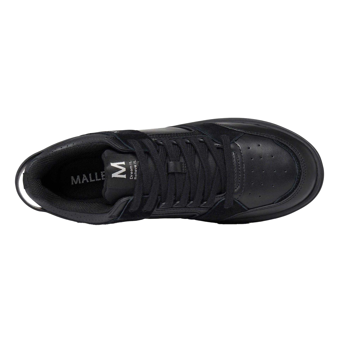 Black - Back - Mallet Mens Compton Leather Trainers