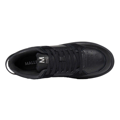 Black - Back - Mallet Mens Compton Leather Trainers