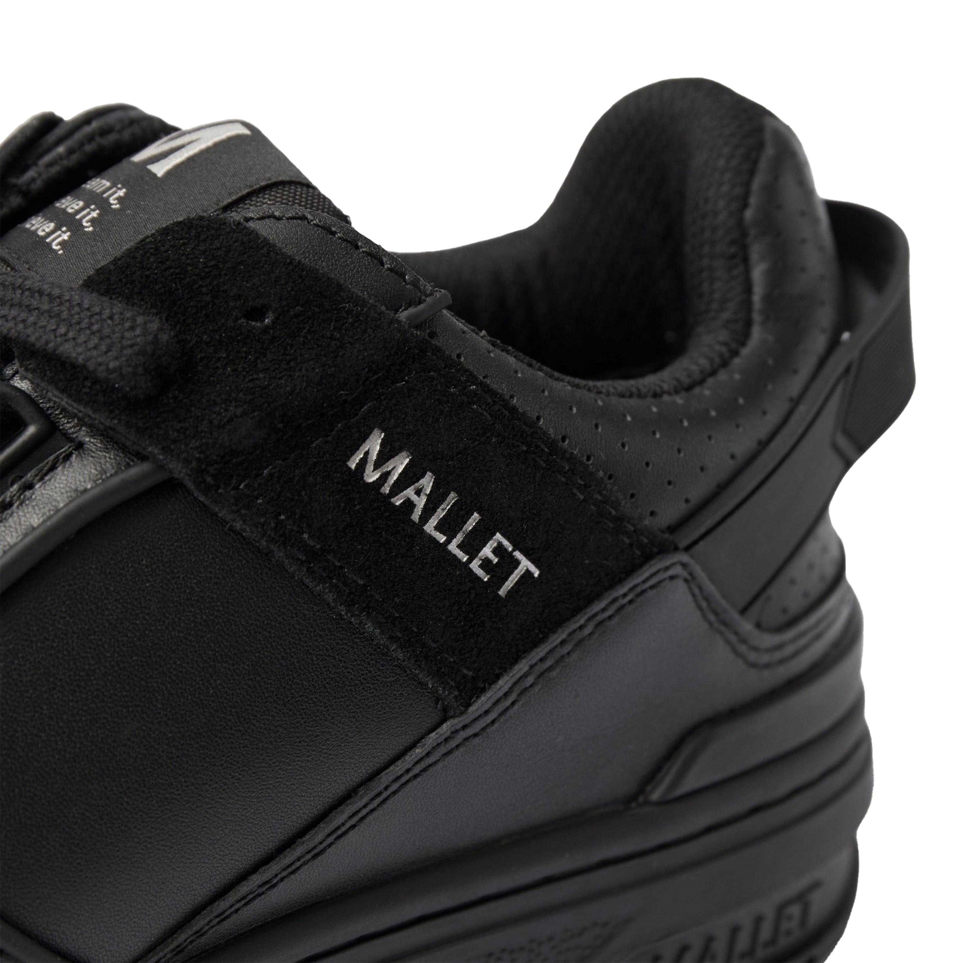 Black - Lifestyle - Mallet Mens Compton Leather Trainers