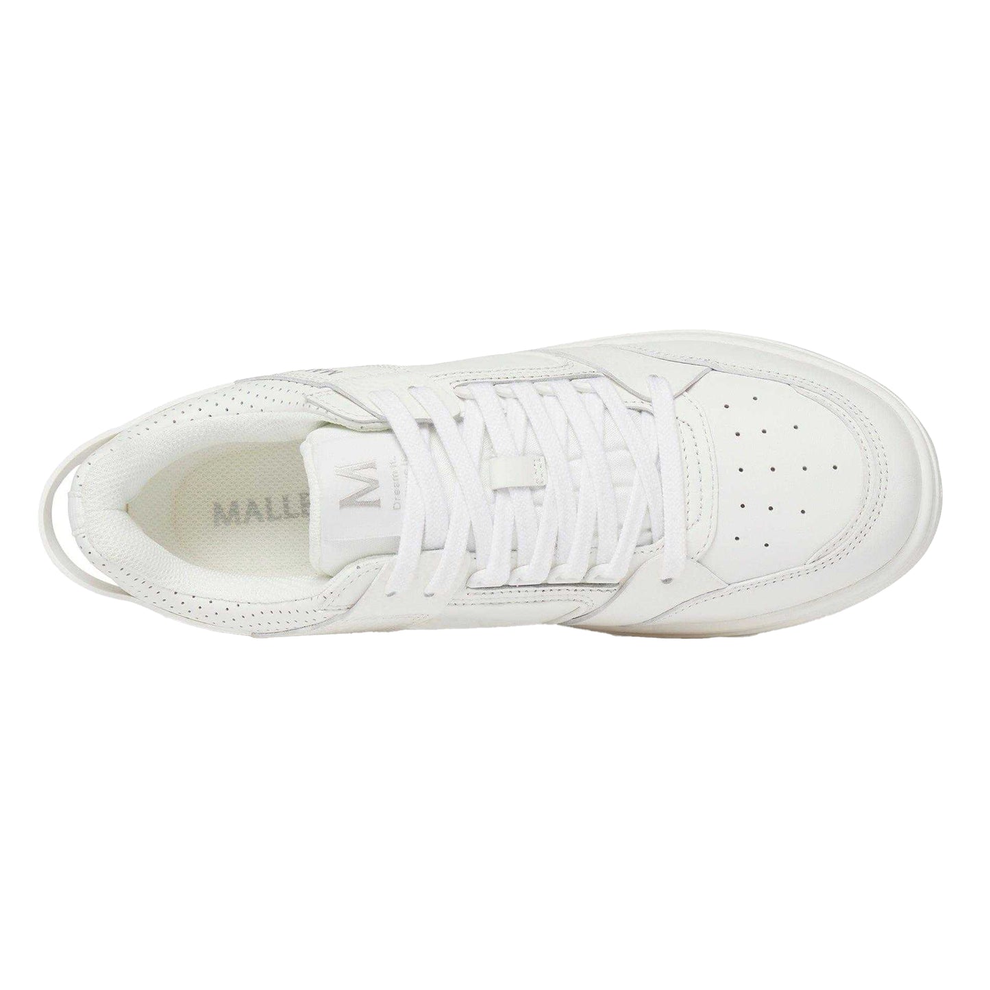 White - Back - Mallet Mens Compton Leather Trainers